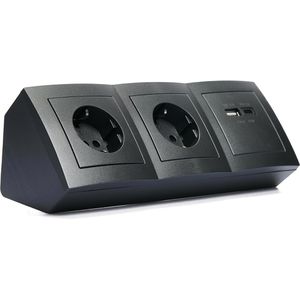 Tischsteckdose McPower Flair, mit 0,15m Kabel