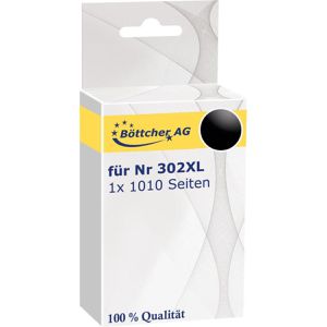 Produktbild für Tinte Böttcher-AG für HP 302XL, F6U68AE, schwarz