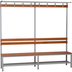 Umkleidebank G-Office SBU/TBG, Sitzfläche Holz, 200 cm