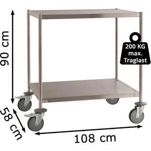 Produktbild für Servierwagen Kongamek KM60367MRU, silber, aus Edelstahl