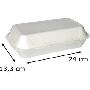 Produktbild für Menüboxen Papstar 18080, weiß, aus Polystyrol XPS