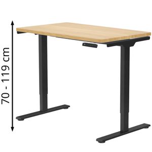 Produktbild für Schreibtisch FlexiSpot E1B Pro, ahorn / schwarz