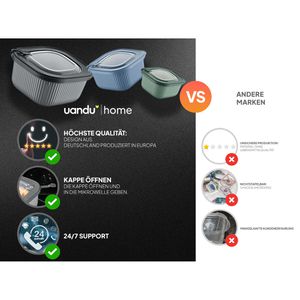 Produktbild für Mikrowellengeschirr uandu anthrazit gestreift, aus Kunststoff