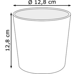 Produktbild für Übertopf Prosperplast Tubo PM, anthrazit, Ø 13 x 13 cm