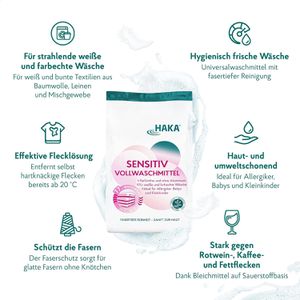 Produktbild für Waschmittel HAKA Sensitiv, ohne Aluminium