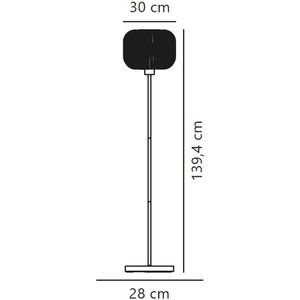 Produktbild für Stehlampe Nordlux Milford, weiß, 139,4 cm