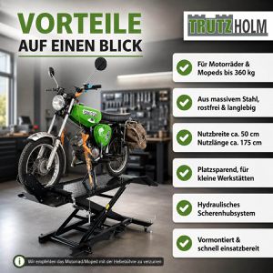 Produktbild für Hebebühne Trutzholm 35077, schwarz, für Motorrad