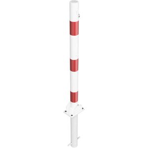 Produktbild für Absperrpfosten Schake 460UZHB+2, 2 Ösen, rot/weiß, aus Metall