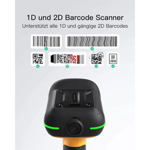 Produktbild für Barcode-Scanner Inateck BCST-75S_black, kabellos
