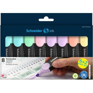Produktbild für Textmarker Schneider Job Pastell, 8 Stück