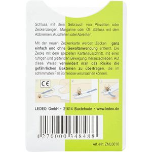 Produktbild für Zeckenkarte LEDEO mit Lupe