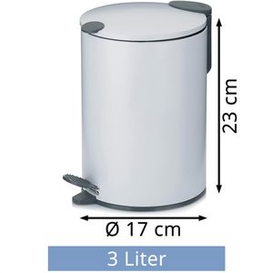 Produktbild für Mülleimer Kela Mats, 23613, weiß