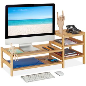 Produktbild für Monitorständer Relaxdays 10039875, Bambus