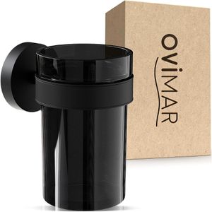 Zahnputzbecher ovimar Engeloya, aus schwarzem Glas