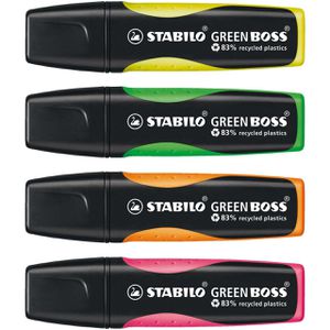 Textmarker Stabilo Green Boss, 4 Stück