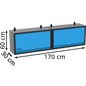 Produktbild für Werkzeugschrank Güde GWS 2T XL, 40463, Metall, schwarz / blau
