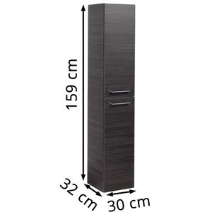 Produktbild für Bad-Hängeschrank Fackelmann B.perfekt, 84185, matt anthrazit