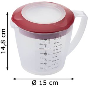 Produktbild für Messbecher Westmark Helena 3105227R, Rührbecher aus Kunststoff