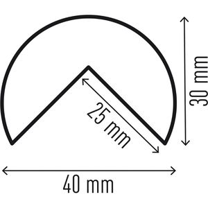 Produktbild für Schutzprofil Durable C25R, Kreis, magnetisch