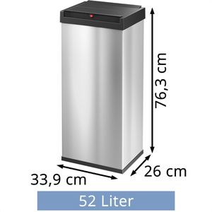Produktbild für Mülleimer Hailo Big-Box Swing XL, silber