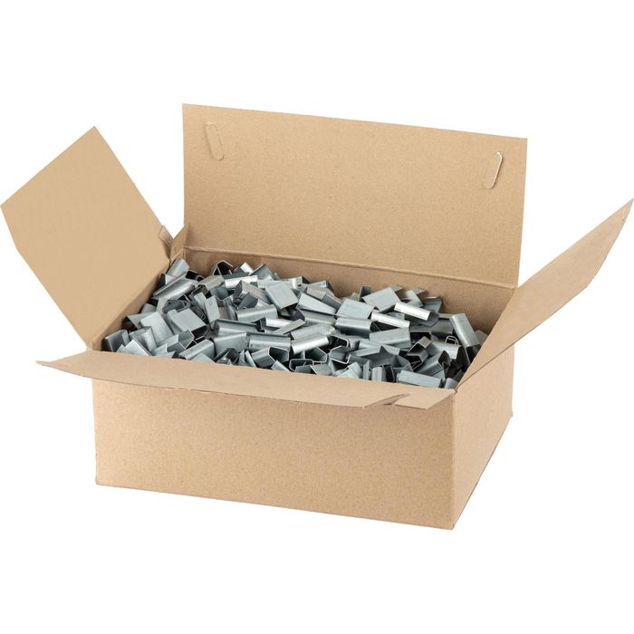 1000 Verschlusshülsen & Klammern Für 13 Mm PP/PET-Band – Geriffelt Für Festen Halt, 13×28×0,5 Mm