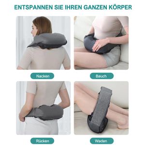 Produktbild für Nackenmassagegerät Nekteck Shiatsu, grau, mit Akku