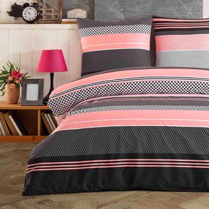 Produktbild für Bettwäsche Buymax Zigo, rosa, schwarz, Renforcé