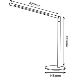 Produktbild für Schreibtischlampe Hansa Aura, schwarz, LED, dimmbar
