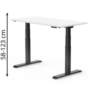 Produktbild für Schreibtisch FlexiSpot E7B 2026, weiß / schwarz