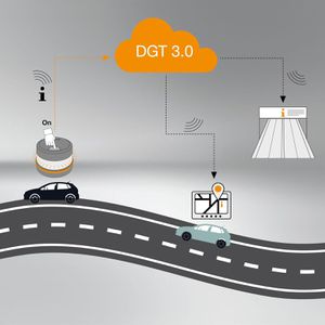 Produktbild für Warnleuchte OSRAM Road Flare V16 IoT, orange, 360° LED