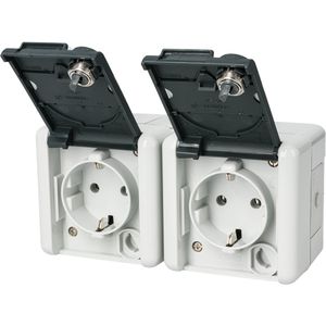 Produktbild für Steckdose Jung 8220 NAWSLTS, WG 800, IP44, Aufputz