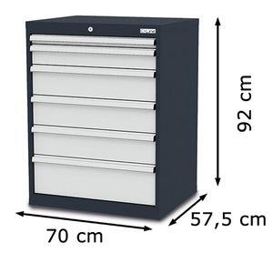 Produktbild für Schubladenschrank Simplaflex CL7H091131, Metall
