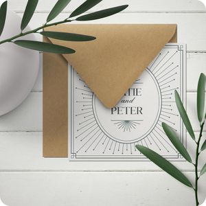 Produktbild für Briefumschläge Netuno braun, quadratisch