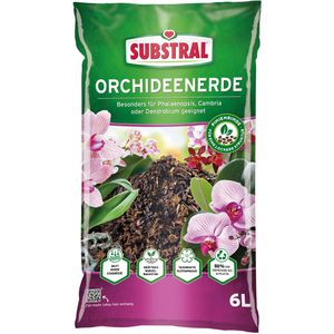 Substral Blumenerde Orchideenerde, für Orchideen, mit Dünger, 6 Liter