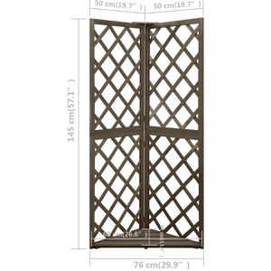 Produktbild für Rankgitter vidaXL 316408, grau, freistehend