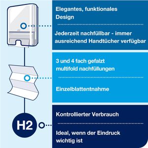 Produktbild für Papierhandtücher Tork Xpress Advanced, 120399, H2, 2-lagig