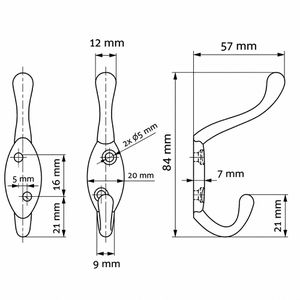 Produktbild für Garderobenhaken SO-TECH Sofia, 111503, edelstahloptik matt