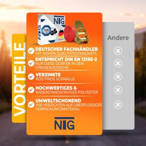 Produktbild für Spanngurt NTG LS.7401, rot, mit Ratsche