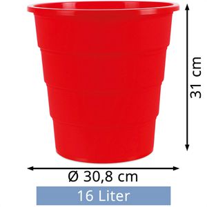 Produktbild für Papierkorb Office-Products 19054621-04, rot
