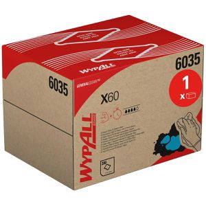 Produktbild für Einwegtücher Wypall X60, 6035, General Clean, Hydroknit, weiß