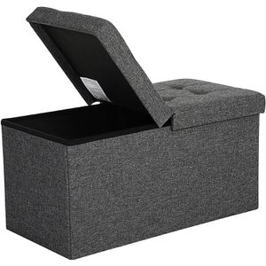 Produktbild für Sitztruhe Songmics dunkelgrau, 76 x 38 x 38cm