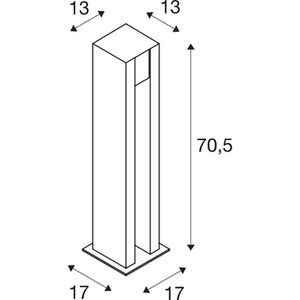 Produktbild für Wegeleuchte SLV Arrock Slot, Stein, grau