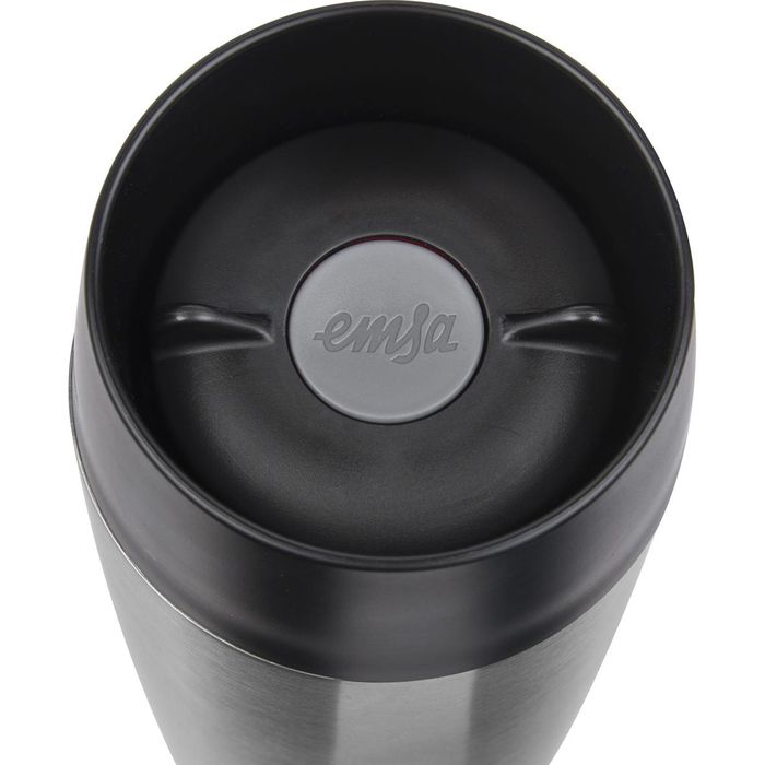 Emsa Isolierbecher Travel Mug 513351, 360 ml, hält 4h warm, Edelstahl