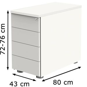 Produktbild für Standcontainer Kerkmann Move, weiß