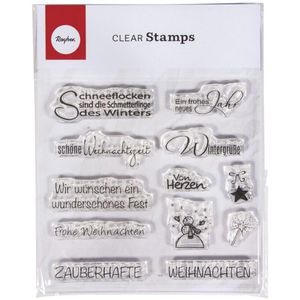 Produktbild für Motivstempel Rayher Clear Stamps Winter/Weihnachten,Kunststoff