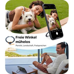 Produktbild für Handyhülle Torras Ostand Spin Series, MagSafe, schwarz