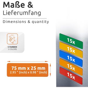 Produktbild für Magnetschilder ECENCE 41030102, 5 Farben