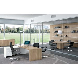 Produktbild für Schreibtisch Quadrifoglio T45, ulme / weiß