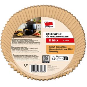 Backpapier Quickpack für Heißluftfritteusen, Ø 16cm