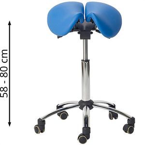 Produktbild für Drehhocker Teqler T135364BL, mit Sattelsitz